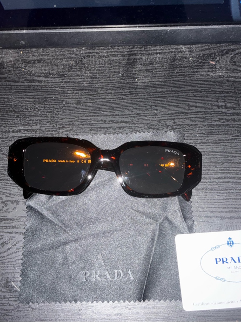 Prada leopard print symbole sunglasses